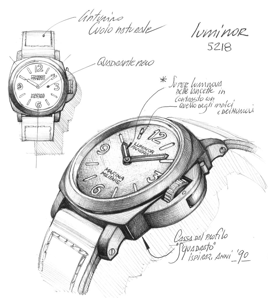 Panerai: la mostra "The Depths of Time" e il nuovo Luminor Marina Militare PAM05218 13 7 PAM05218 Sketch 02